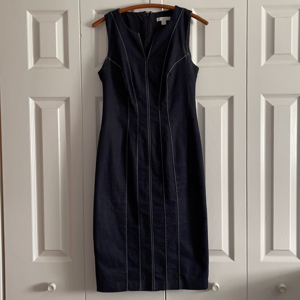 New York and company denim dress with liner